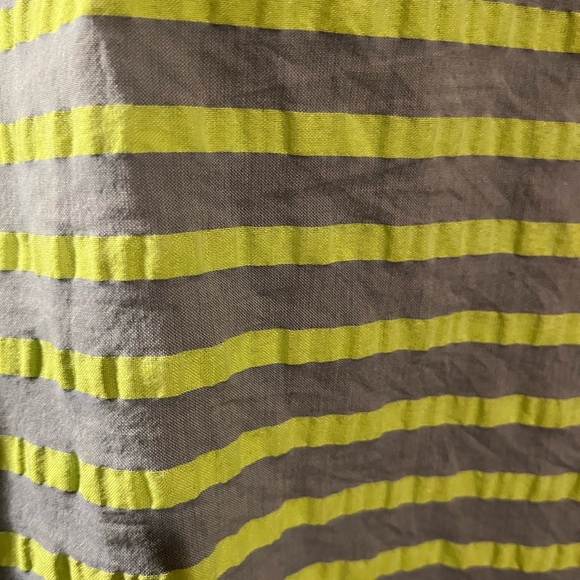 Anthropologie Corey Lynn Calter dress Sz small runs big green grey off shoulder - Picture 9 of 13